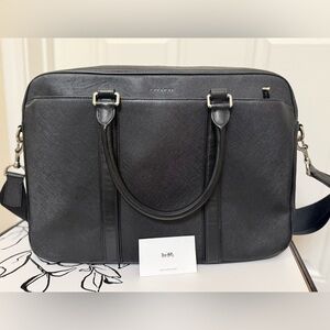 Coach Lexington Saffiano Leather Bag - Black